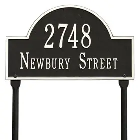 Whitehall Arch Marker Lawn Black White