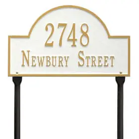 Whitehall Arch Marker Lawn White Gold