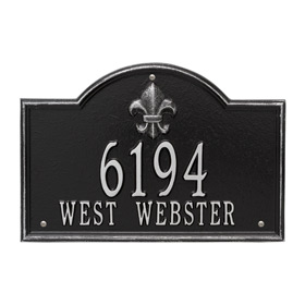 Whitehall Bayou Vista Plaque Black Silver