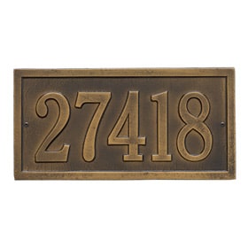 Whitehall Bismark Address Plaque Antique Brass