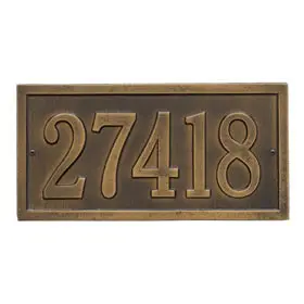 Whitehall Bismark Address Plaque Antique Brass