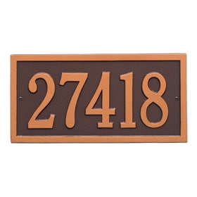 Whitehall Bismark Address Plaque Antique Copper