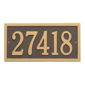 Whitehall Bismark Address Plaque Bronze Gold