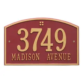 Whitehall Cape Charles Plaque Red Gold