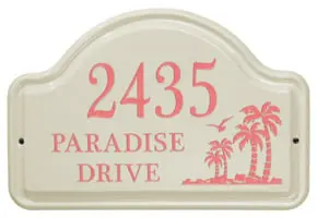 Whitehall Palm Arch Plaque Coral