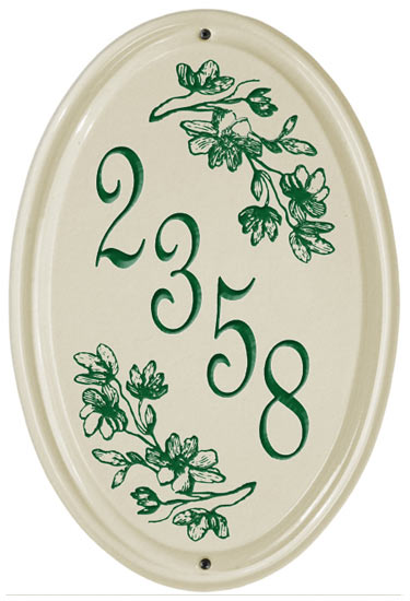 Whitehall Dogwood Vertical Oval Ceramic Plaque