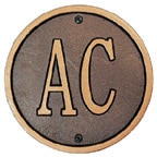 Whitehall Address Plaques Antique Copper