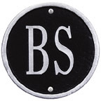 Whitehall Address Plaques Black With Silver