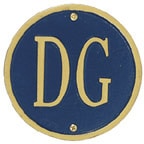 Whitehall Address Plaques Blue With Gold