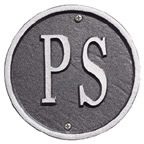 Whitehall Address Plaques Pewter With Silver