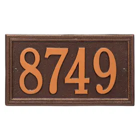 Whitehall Double Line Plaque Antique Copper