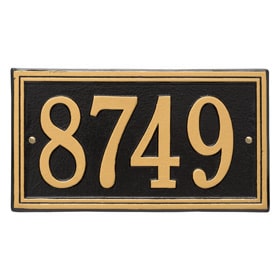 Whitehall Double Line Plaque Black Gold