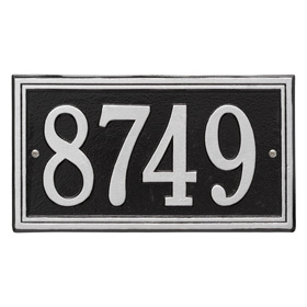 Whitehall Double Line Plaque Black Silver