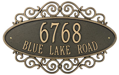 Whitehall Essex Address Plaque