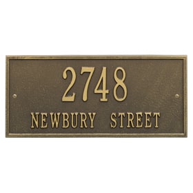 Whitehall Hartford Address Plaque Antique Brass