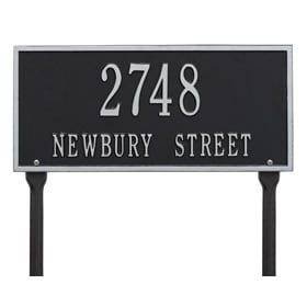 Whitehall Hartford Lawn Marker Black Silver