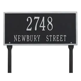 Whitehall Hartford Lawn Marker Black Silver