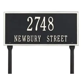 Whitehall Hartford Lawn Marker Black White