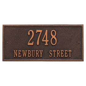 Hartford Address Plaque Oil Rubbed Bronze