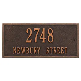 Hartford Address Plaque Oil Rubbed Bronze