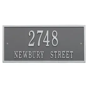 Whitehall Hartford Address Plaque Pewter Silver