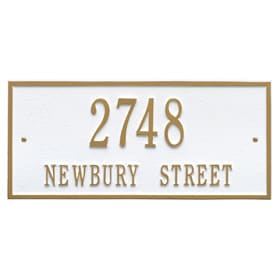 Whitehall Hartford Address Plaque White Gold