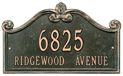 Whitehall Lancaster Address Plaque