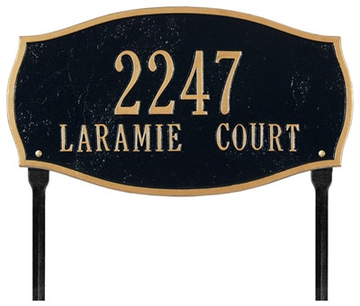 Whitehall Laramie Address Plaque Two Lines