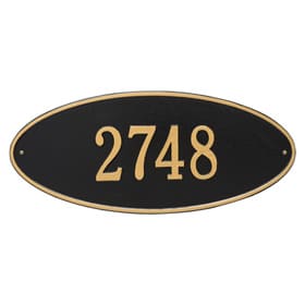 Whitehall Madison Oval Plaque Black Gold