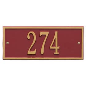 Whitehall Hartford Mini Plaque Red Gold