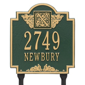 Whitehall Monogram Lawn Marker Green Gold