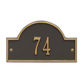 Whitehall Arch Marker Petite Bronze Gold