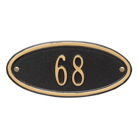 Whitehall Madison Petite Plaque Black Gold