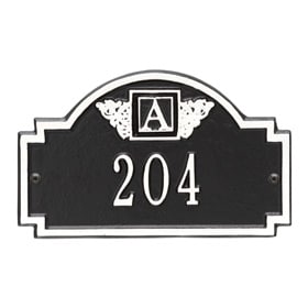 Whitehall Monogram Petite Plaque Black White