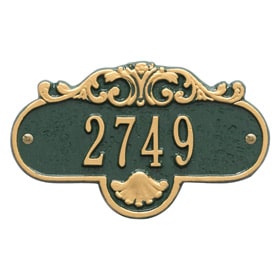 Whitehall Rochelle Petite Plaque Green Gold