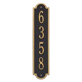 Whitehall Richmond Vertical Plaque Black Gold