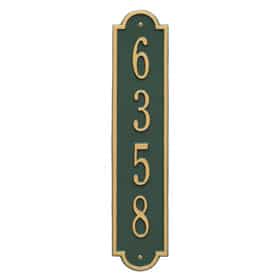 Whitehall Richmond Vertical Plaque Green Gold