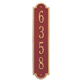 Whitehall Richmond Vertical Plaque Red Gold