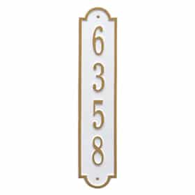 Whitehall Richmond Vertical Plaque White Gold