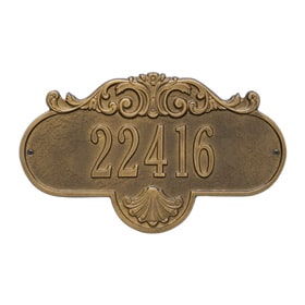 Whitehall Rochelle Address Plaque Antique Brass