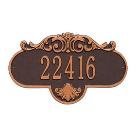 Whitehall Rochelle Address Plaque Antique Copper