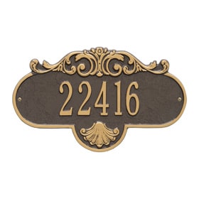 Whitehall Rochelle Address Plaque Bronze Gold