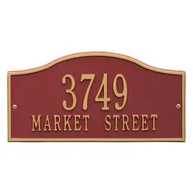 Whitehall Rolling Hills Plaque Red Gold
