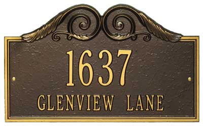 Whitehall Versailles Address Plaque