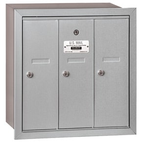 Salsbury 3 Door Vertical Mailbox Aluminum