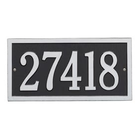 Whitehall Bismark Address Plaque Black Silver