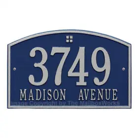 Whitehall Cape Charles Plaque Blue Silver