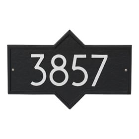 Whitehall Modern Hampton Plaque Black Silver