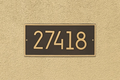 Whitehall Modern Hartford Address Plaque Installed