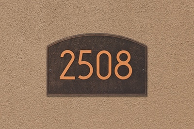 Whitehall Modern Legacy Address Plaque Installed